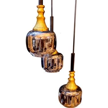 ELIANTE by Jainson Lights | Glass Chrome Hanging Light | E-27 Holder | Without Bulb |CC-9565-3