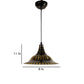 ELIANTE Raven Metal Hanging Light Black for Living Room, Bedroom, Dining Room, Kitchen | by Jainsons Lights