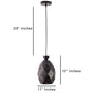 ELIANTE Modern Metal Hanging Light Black Single Hanging Lights for Living Room, Bedroom, Dining Room, Kitchen