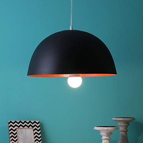 ELIANTE Modern Metal Hanging Light Black for Living Room, Bedroom, Dining Room, Kitchen | M-7-HL-BK-RED-BIG - JSL