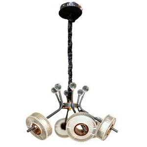 ELIANTE by Jainson Lights | Metal Gold Base Hanging Light | PVC Body| Inbuilt LED - 3 in 1 Color | CC-1287-6 | Hanging Lights for Living Room