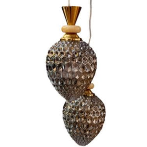 ELIANTE by Jainson Lights | Glass Chrome Hanging Light | E-27 Holder | Without Bulb |CC-M031