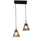 ELIANTE Smoky Black Iron Cluster Hanging by Jainsons Lights - Js-10024-2Lp - Without Bulb | by Jainsons Lights