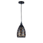 ELIANTE Iron Hanging Light Black Base Black Iron Shade Hanging Light for Living Room, Bedroom, Dining Room, Kitchen | by Jainsons Lights