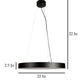 ELIANTE Black Metal Hanging Light by Jainsons Lights - Led - 22-INCH-Acrylic-Donut-LED-BK | by Jainsons Lights