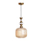 ELIANTE Povque Vintage Hanging Pendant Light Gold Finish Iron with Gold Glass Shade E27 Holder Decorative Ceiling Light for Living Room & Restaurants up to 3 years warranty - with LED Lamp(s) Included - JS-1322-HL-Gold