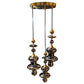 ELIANTE by Jainson Lights | Glass Chrome Base Hanging Light | Glass Body | E-27 Holder | Without Bulb |CC-CD57-3