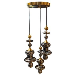 ELIANTE by Jainson Lights | Glass Chrome Base Hanging Light | Glass Body | E-27 Holder | Without Bulb |CC-CD57-3