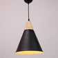 ELIANTE - Black Single Head Vintage Metal Cone/Chilam Shaped Hanging Pendant Ceiling Light by Jainsons Lights - Hanging-BK+WH+Wood - Without Bulb | by Jainsons Lights