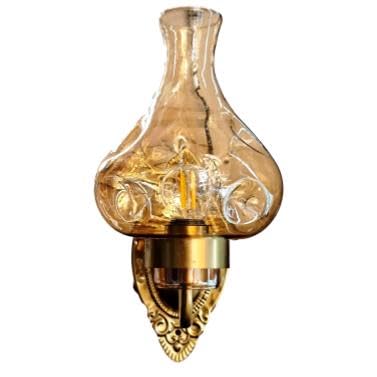 ELIANTE by Jainsons Lights | Metal Golden Wall Light | Gold Glass Shades | Wall Light for Home, Office and Hotel | Without Bulb