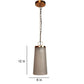 ELIANTE Dorada Gold Iron Hanging Light by Jainsons Lights - 1008-1LP-JSL | by Jainsons Lights