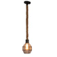 ELIANTE Modernised Black Iron Hanging Lights by Jainsons Lights - Rope Jali-1Lp - Without Bulb | by Jainsons Lights