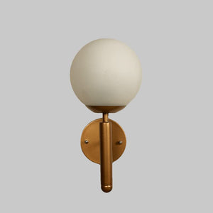 ELIANTE Marrón Golden Metal White Glass Wall Light - 907-1W - Without Bulb | by Jainsons Lights