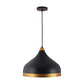 ELIANTE by Jainsons Lights | Modern Black Metal Single Hanging Light/Ceiling Decorative Chandelier Light Lamp by Jainsons Lights - M-46-HL-BIG-BK-GD - Without Bulb
