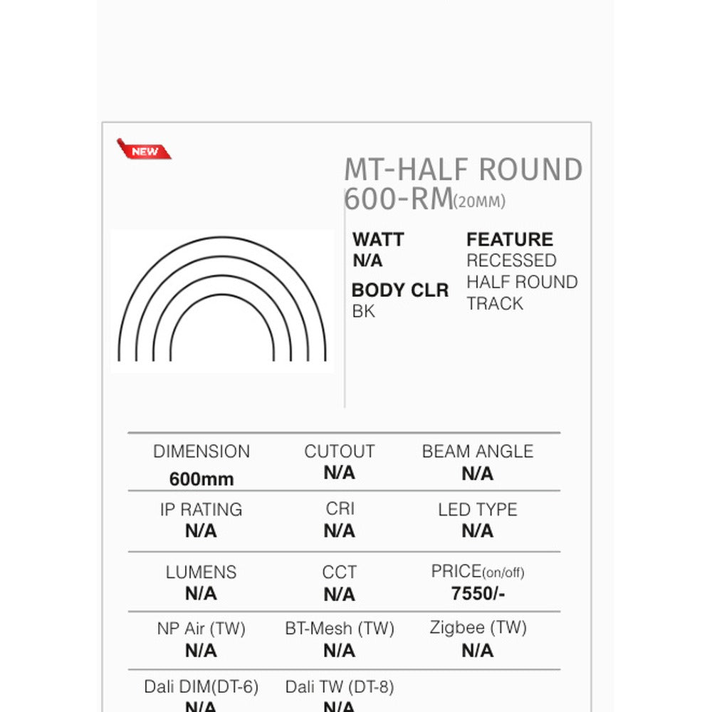 MT-Half Round 600-RM Recessed