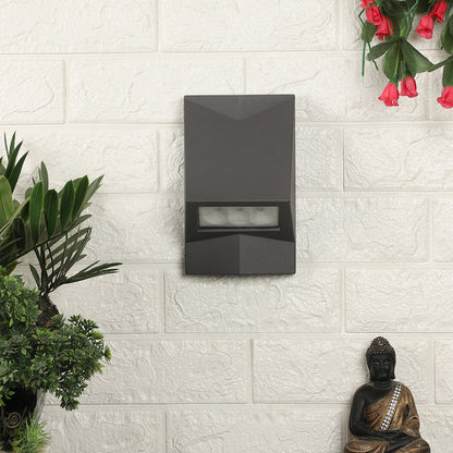 Grey Metal Outdoor Wall Light - 32105-9W-WW - Included Bulb