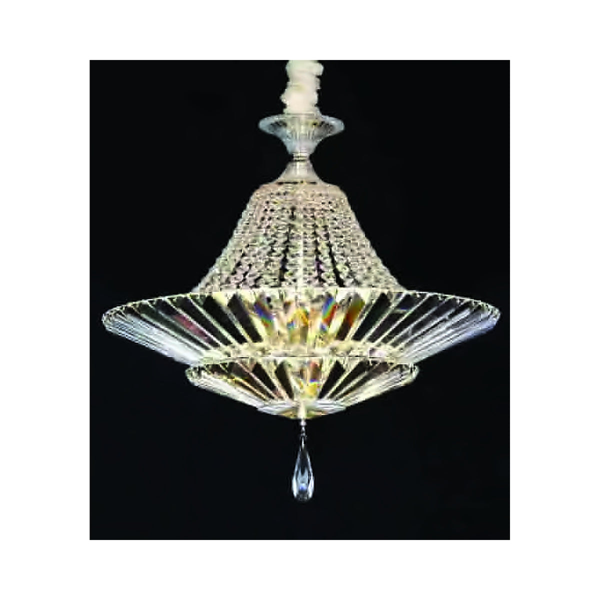 Eliante Beaded Crystal Chandelier – Clear Glass, Metal