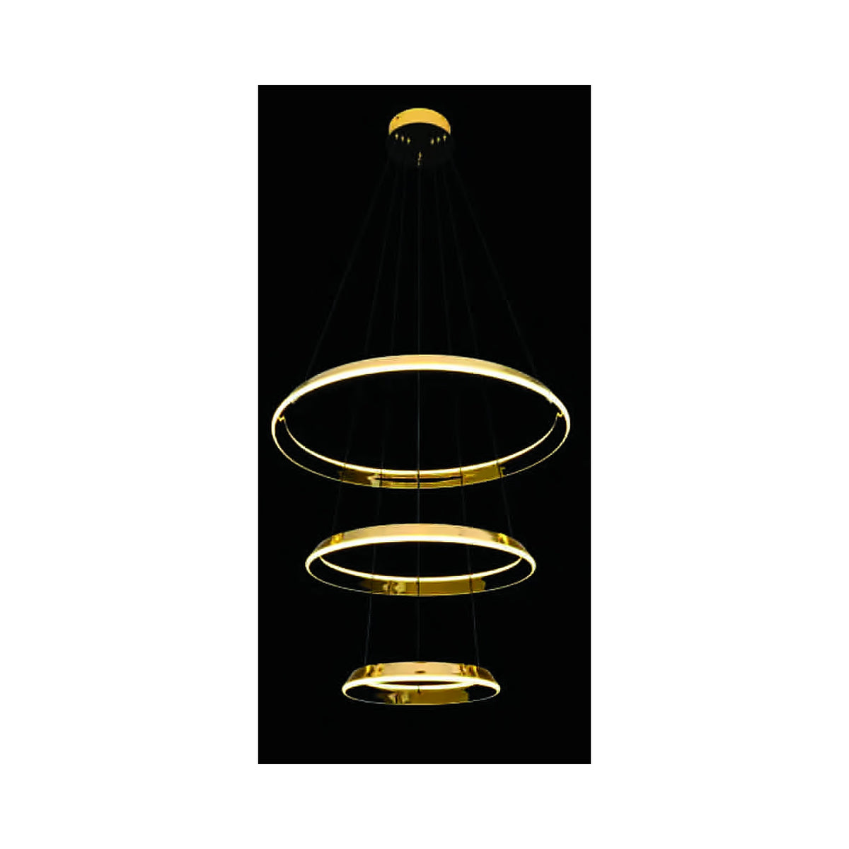 Eliante French Three LED Ring Pendant Light – Acrylic, Metal