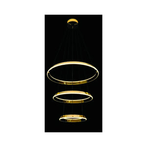 Eliante French Three LED Ring Pendant Light – Acrylic, Metal