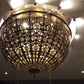 Luxury Perforated Metal Chandelier – Custom Dome Design for Double-Height Spaces