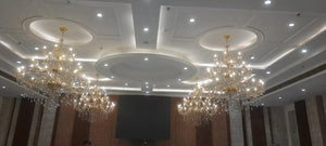 Majestic Ballroom Crystal Chandelier – Multi-Tier Gold Luxury Lighting