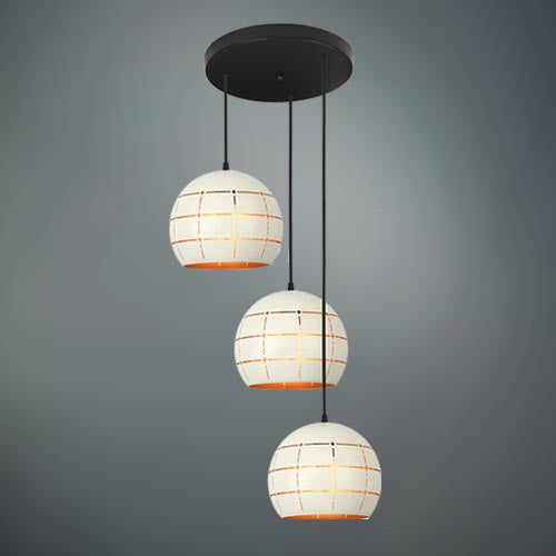 JSPHILO-white 4-146-3xE27 Cluster hangings