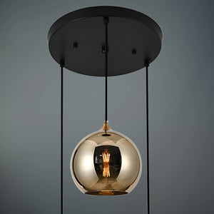 JSPHILO Gold 4-298-3xE27 Impressions Cluster Hanging