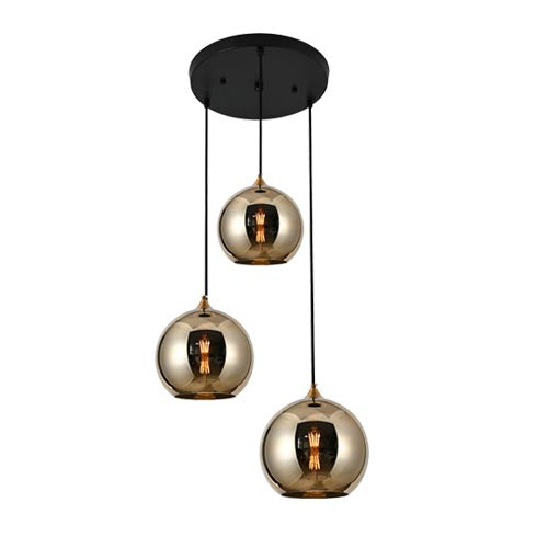 JSPHILO Rose Gold 4-298-3xE27 Impressions Cluster Hanging