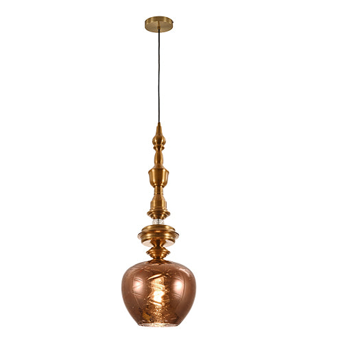 JSPHILO 4-346-1xE27-Rose Gold Impressions Luxury Hanging