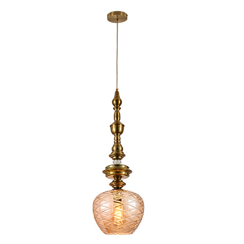 JSPHILO 4-346-1xE27-Amber Impressions Luxury Hanging