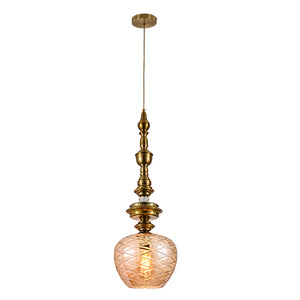 JSPHILO 4-346-1xE27-Amber Impressions Luxury Hanging