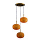 JSPHILO 4-357-3xG9-Amber Impressions Cluster hangings