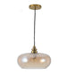 JSPHILO 4-376-1xE27-Amber Impressions Glass Hangings