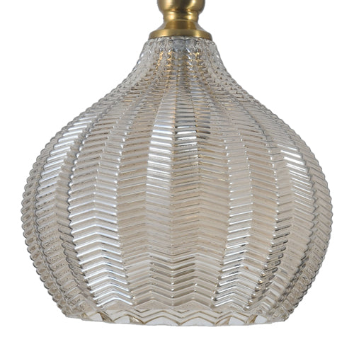 JSPHILO 4-384-1xE27-Gold+Clear Impressions Glass Hangings