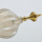 JSPHILO 4-384-1xE27-Gold+Clear Impressions Glass Hangings