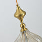 JSPHILO 4-384-1xE27-Gold+Clear Impressions Glass Hangings