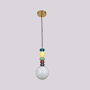 JSPHILO-4-429-1xE27 - Multicolour Metal+Glass Glass Hanging Light