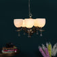 Antique Brass iron Glass Chandeliers  - 4001-5LP - Included Bulbs