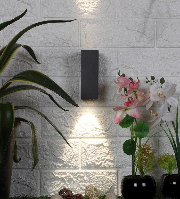 Eliante Contigo Grey Aluminium Outdoor Wall Lights 4002-2X3-WR