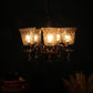 Antique Brass iron Glass Chandeliers  - 4003-5LP - Included Bulbs