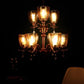 Antique Gold iron Glass Chandeliers  - 4007-6+3 - Included Bulbs