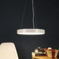 ELIANTE White Metal Hanging Light by Jainsons Lights - Led - 18-INCH-Round-Circle-WH-HL | by Jainsons Lights
