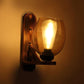 ELIANTE Wood Wall Light Brown Base Gold White Shade Wall Light for Living Room, Bedroom, Dining Room, Kitchen | by Jainsons Lights