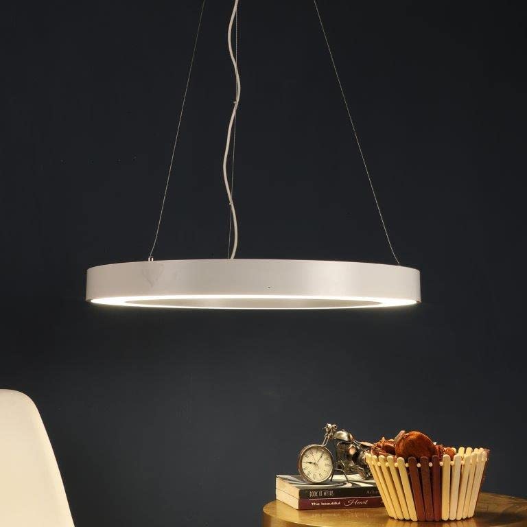 ELIANTE White Metal Hanging Light by Jainsons Lights - Led - 23-INCH-Round-Donut-WH-HL | by Jainsons Lights