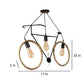 ELIANTE Raven Black Metal Hanging Light by Jainsons Lights - CYCLE-RASSI-3LP-JSL | by Jainsons Lights
