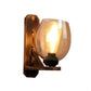 ELIANTE Wood Wall Light Brown Base Gold White Shade Wall Light for Living Room, Bedroom, Dining Room, Kitchen | by Jainsons Lights