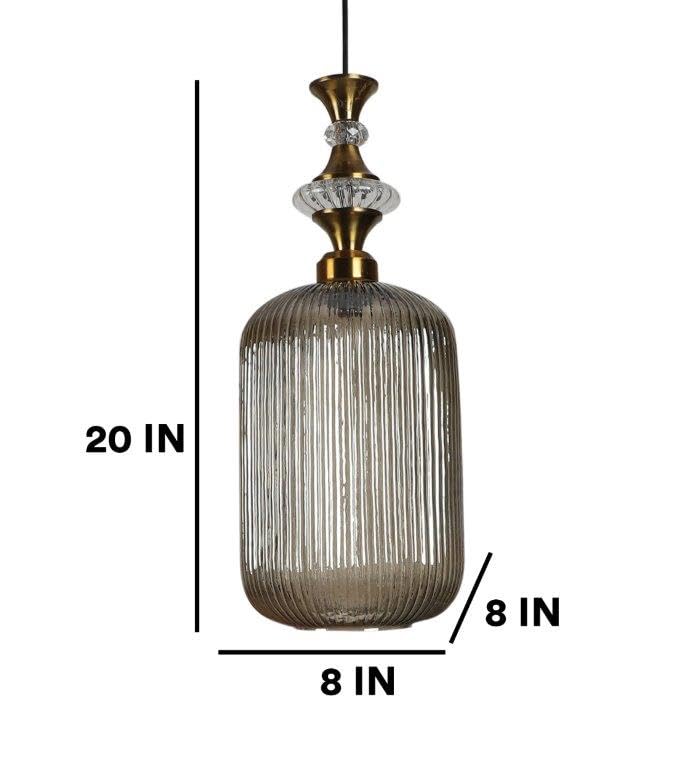 ELIANTE Povque Smog Iron Hanging Light Vintage Decorate Hanging Lamp for Farmhouse Living Room Bedroom Corridor by Jainsons Lights up to 3 years warranty - with LED Lamp(s) Included - JS-1323-1LP-SMOG