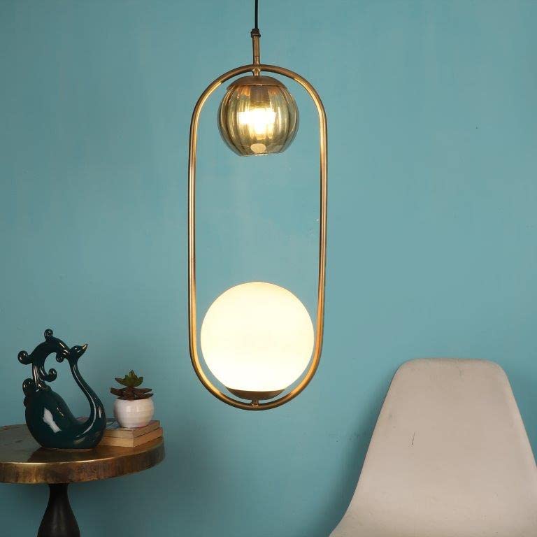 ELIANTE Enchanting Gold Iron Hanging Light by Jainsons Lights - Js-4749-2Lp - Without Bulb | by Jainsons Lights
