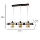 ELIANTE Medulla Group Brown Wood Hanging Light -M-77-3LP-BR - Without Bulb | by Jainsons Lights
