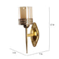 Gold Metal Wall Light - 415-1W - Included Bulb